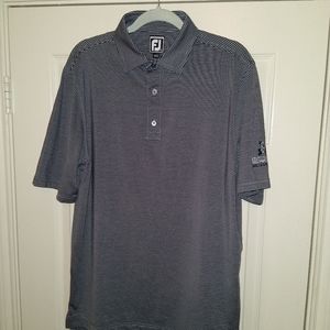 Footjoy FJ Athletic Fit Striped Golf Polo Shirt Men's sz Large